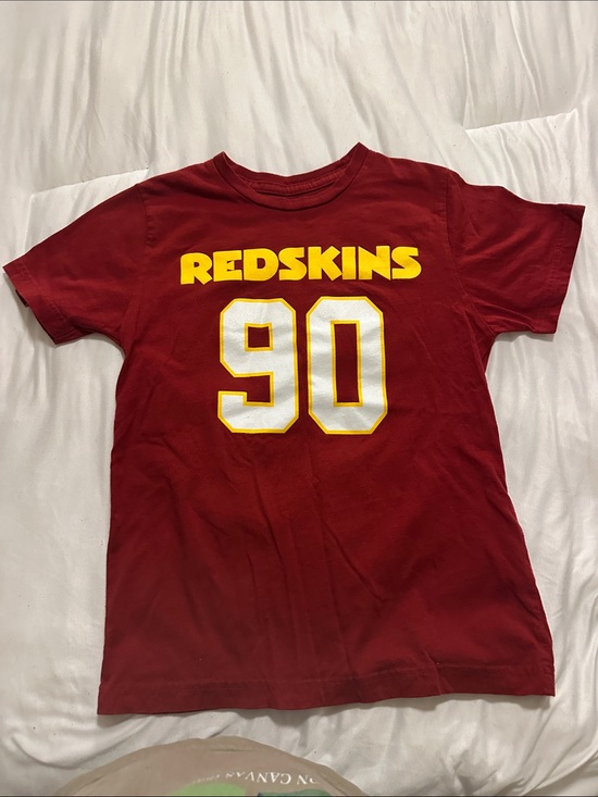 Gen2 Other - Burgundy Kids Short Sleeve Tee with Yellow 'REDSKINS' and White 90 Graphic
